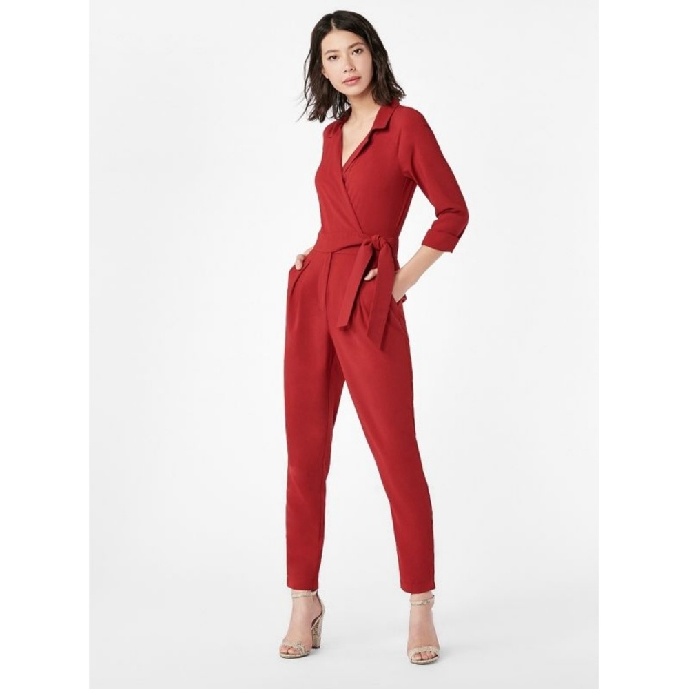 JustFab Belted Jumpsuit